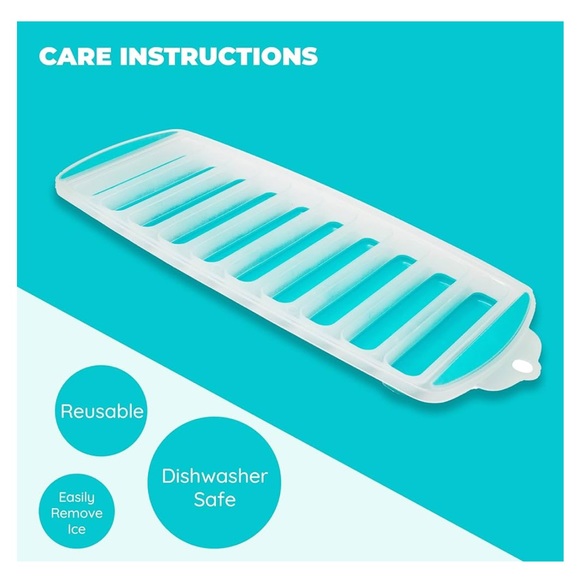 *NIP* 3 Pack Ice Stick/Cube Tray, Thin & Long for Sports/Water Bottles Silicone - Picture 12 of 13